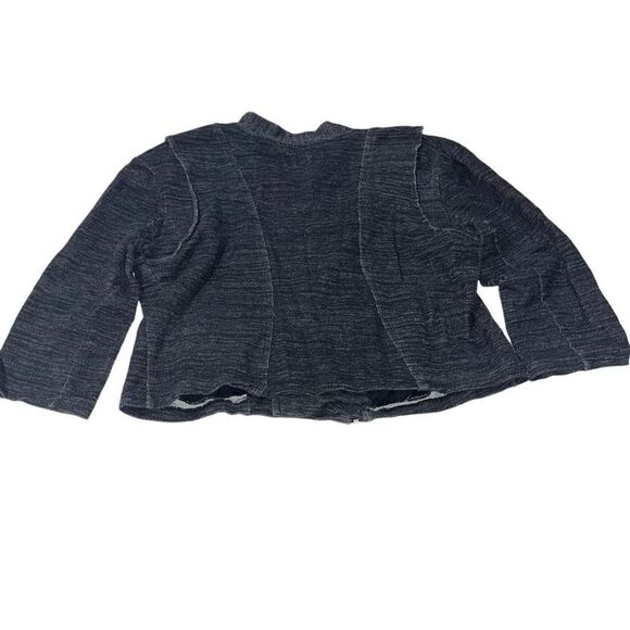 Silence + Noise Heathered Charcoal Grey Moto Style Bomber Jacket - Size Large - Picture 2 of 8